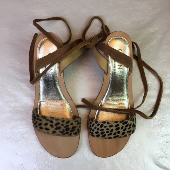Cornetti Tropea Wedge Cheetah Print Sandals 36 - Picture 3 of 16